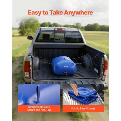 VEVOR Collapsible Water Storage Bladder Tank, 330L / 87.2 Gal, 1000D Dual-Layer PVC