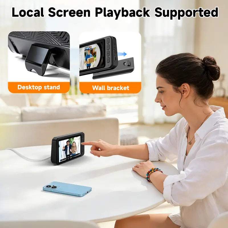 1080p Doorbell Camera with Monitor, No Wi-Fi Required