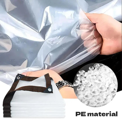 1-Pack 7 ft x 10 ft Clear Heavy-Duty Waterproof Tarp