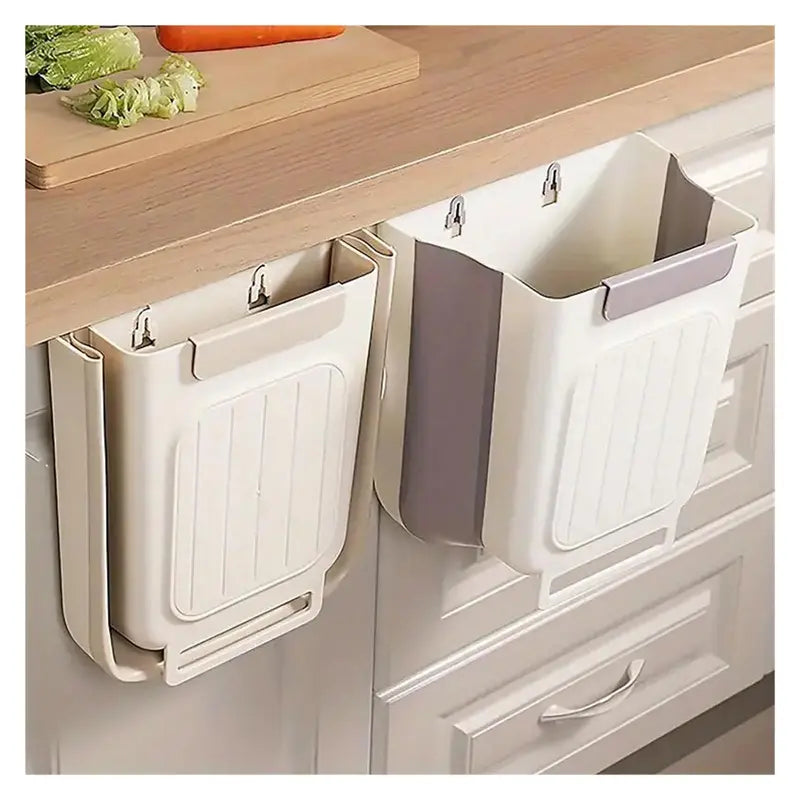 Foldable Hanging Trash Can Grey 1.6 Gallon