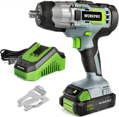 WORKPRO 20V Cordless Impact Wrench, 1/2" Drive, 320 Ft-Lbs Max Torque