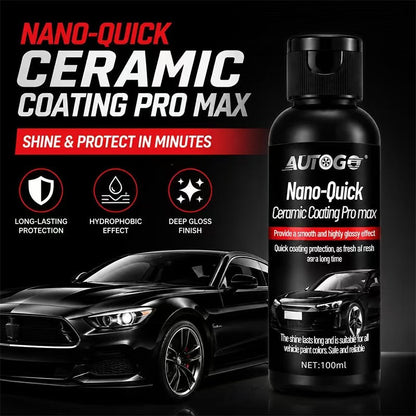 Nano-Quick Ceramic Coating Pro Max - shine and protect in minutes, long-lasting protection, hydrophobic, deep gloss finish