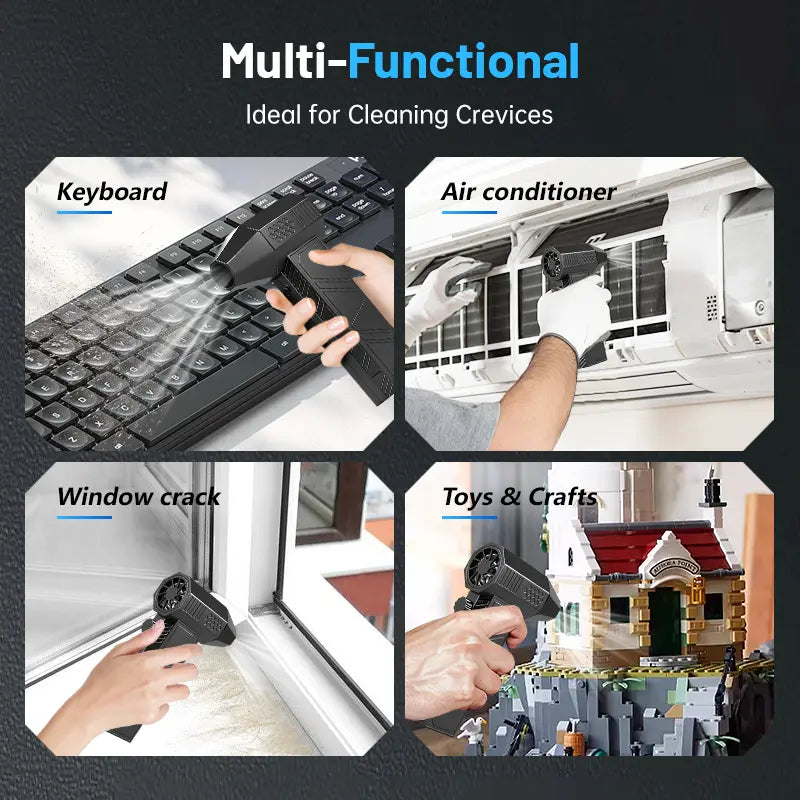 Portable Mini Turbo Fan, High Speed Handheld Rechargeable Fan with Type-C Charging for Car, Keyboard & Electronics Cleaning