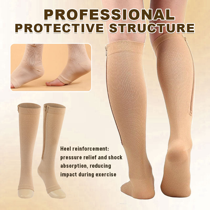 🏃‍♂️ EasyZip Compression Socks – Zipper Support Socks for Swollen Legs & Everyday Comfort 👣💙