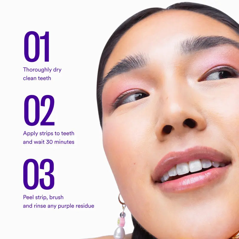 Hismile V34 Whitening Strips - Purple Teeth Whitening & Colour Correction