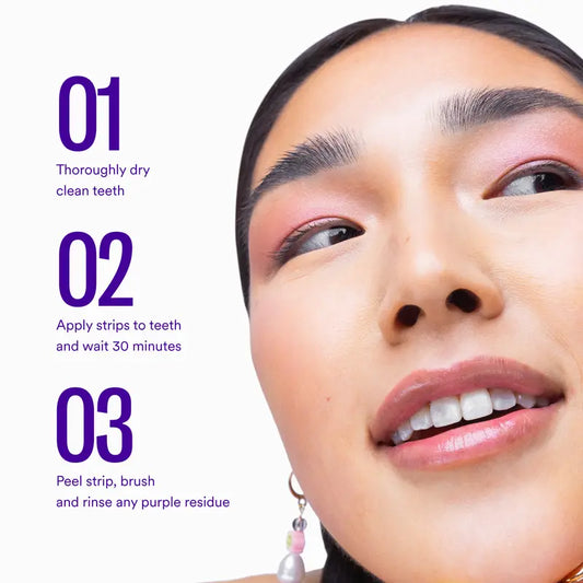 Hismile V34 Whitening Strips - Purple Teeth Whitening & Colour Correction