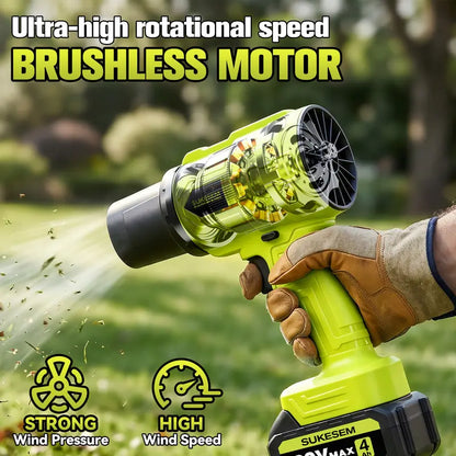SUKESEM Handheld Wireless Blower - Lightweight Portable Car Cleaning Blower with Rechargeable Battery, High-Power Turbo Fan for Dust Removal & Drying