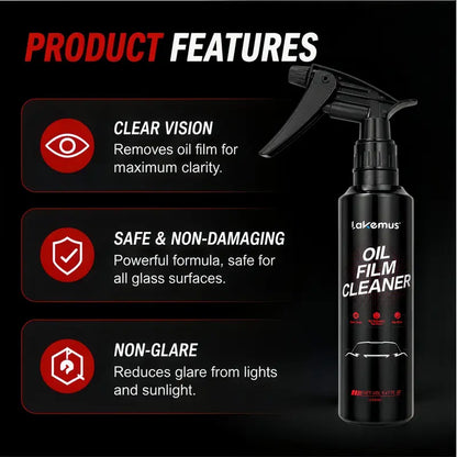Lakemus Car Windshield Oil Film Remover - Streak-Free Auto Glass Cleaner