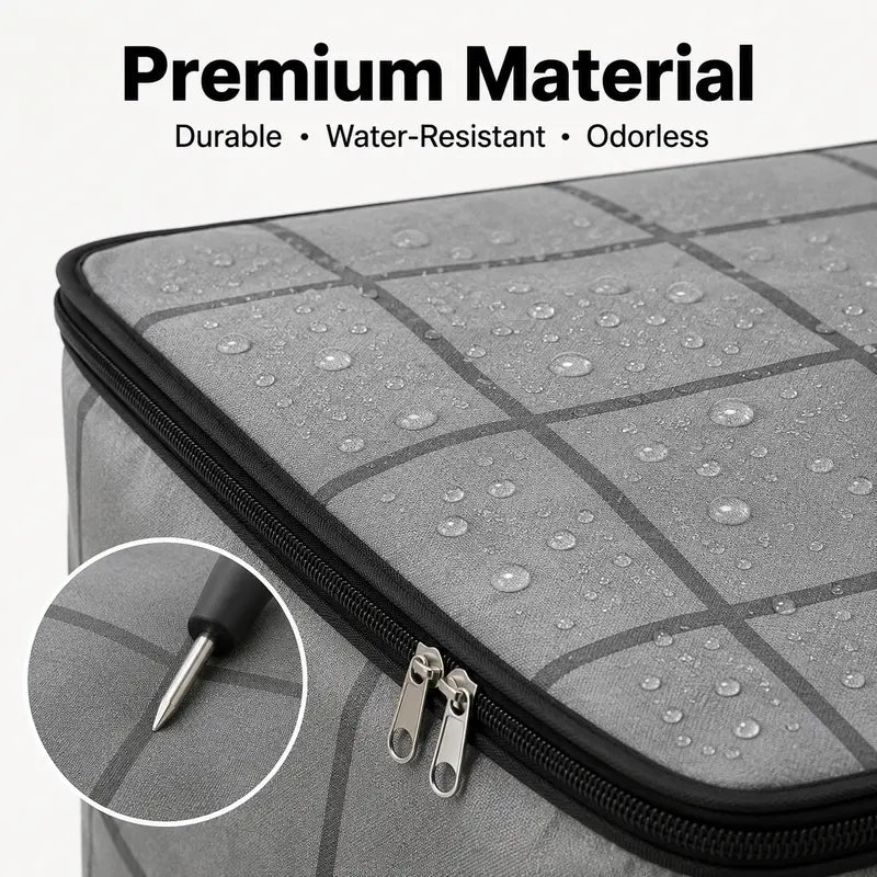 Spacious Moving Storage Bin, Zippered Organizer for Quilts, Bedding & Sweaters