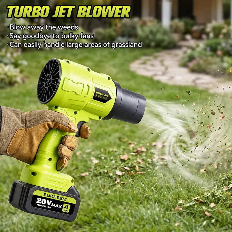 SUKESEM Handheld Wireless Blower - Lightweight Portable Car Cleaning Blower with Rechargeable Battery, High-Power Turbo Fan for Dust Removal & Drying