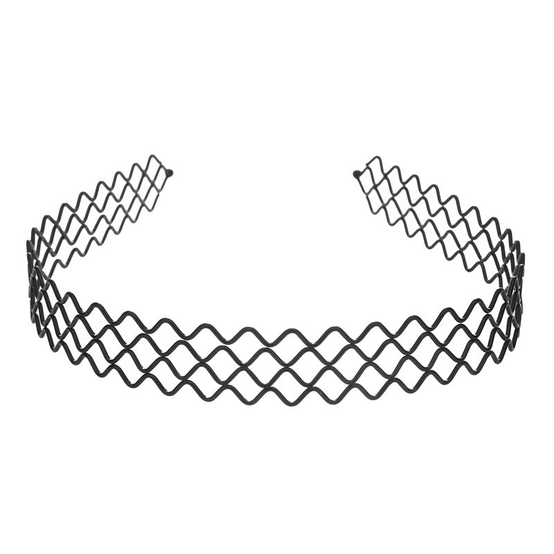 Wavy Metal Hair Band — Wash, Mask, Makeup. Hair Stays Out of the Way.