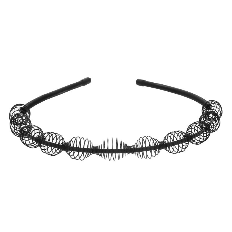 Wavy Metal Hair Band — Wash, Mask, Makeup. Hair Stays Out of the Way.