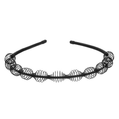 Wavy Metal Hair Band — Wash, Mask, Makeup. Hair Stays Out of the Way.