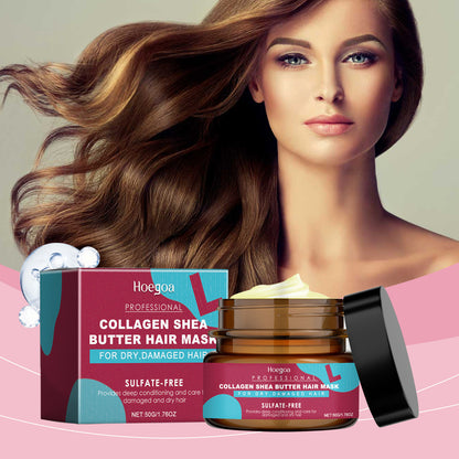 Hoegoa Professional Collagen Shea Butter Hair Mask – Sulfate-Free, For Dry & Damaged Hair