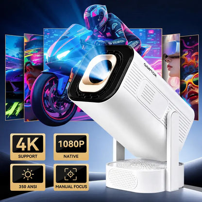 Qawtor Portable Mini Projector with 4K Support, WiFi 6 & Bluetooth 5.0
