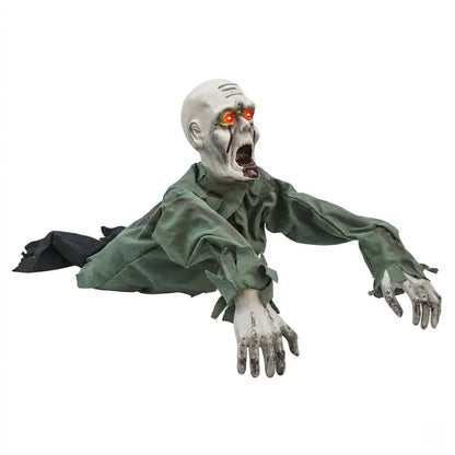 Halloween Crawling Mummy with Glowing Eyes, Spooky Terrifying Sound, Voice-Controlled, Electric Crawling, Perfect for Halloween Decorations
