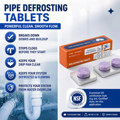 Pipe Cleaner Tablets — Drain Unclogger, Odor Eliminator & Descaler for Sinks, Toilets, Washing Machines & Sewers