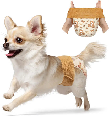Dono Disposable Dog Diapers Female-60PCS/20PCS, Pull it Up Doggie Diapers for Female Dogs with 360° Stretchy Waist, Doggy Diapers for Dog in Heat Period, Super Absorbent Leak-Proof Puppy Diapers, Perfect for Summer Vibes and Pet Lovers