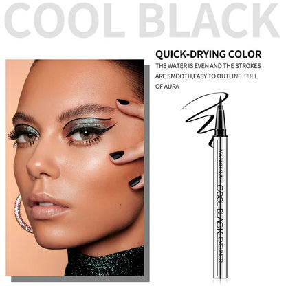 YANQINA Cool Black Eyeliner Pen – Waterproof, 24H Long-Lasting, Vegan & Cruelty-Free