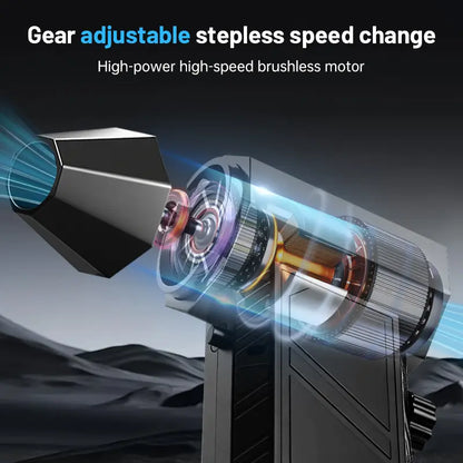 Portable Mini Turbo Fan, High Speed Handheld Rechargeable Fan with Type-C Charging for Car, Keyboard & Electronics Cleaning