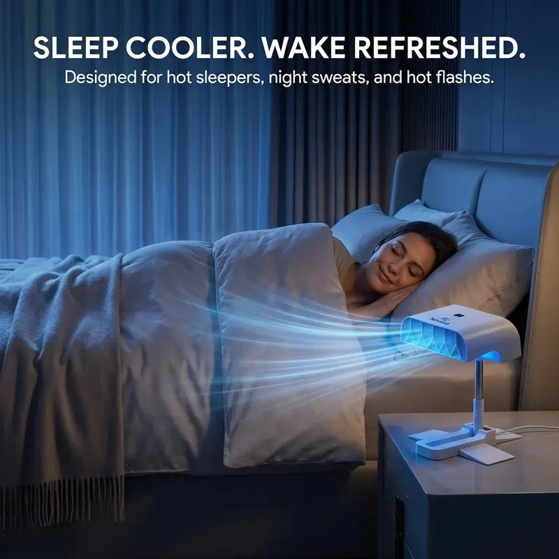 Cooling Bed Fan for Hot Sleepers with Remote & Timer