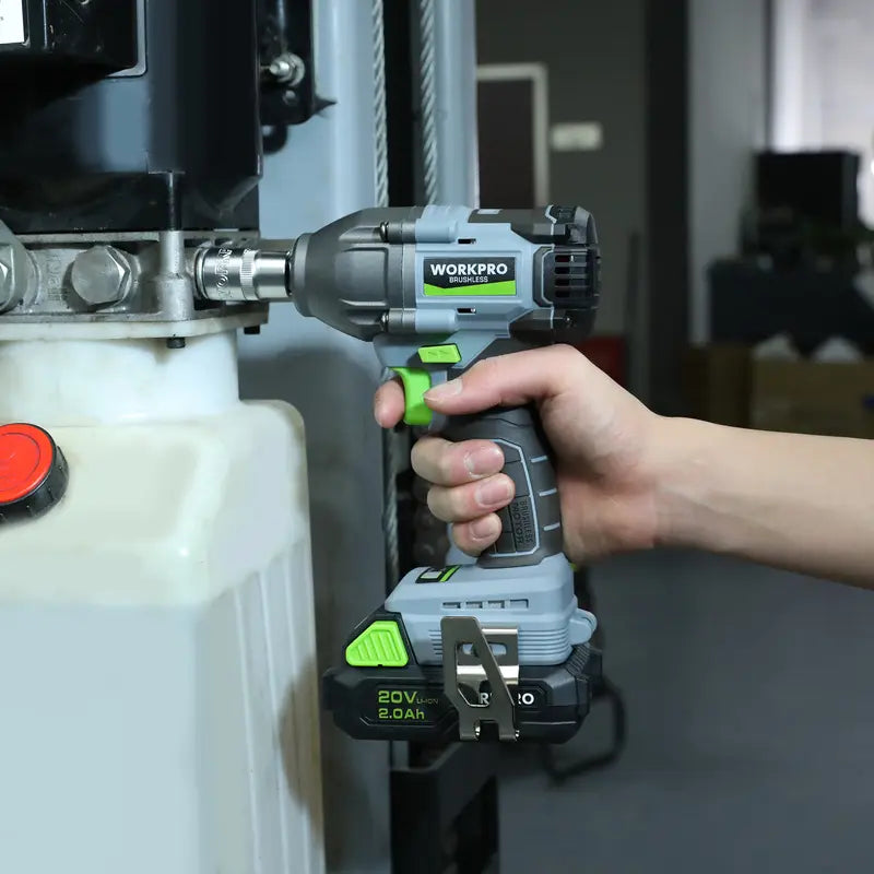 WORKPRO 20V Cordless Impact Wrench, 1/2" Drive, 320 Ft-Lbs Max Torque