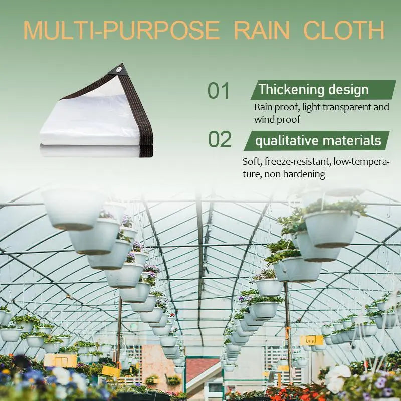 1-Pack 7 ft x 10 ft Clear Heavy-Duty Waterproof Tarp