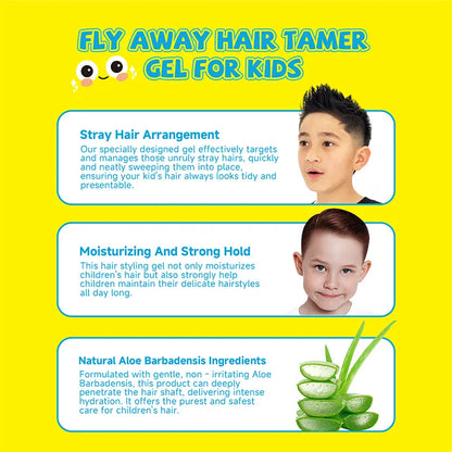 SEVICH Kids' Haircare Styling Gel - Portable Mild Plant-Based, Hypoallergenic, Strong Hold, Moisturizes, Easy Wash Out, Fruity Scent, Ideal for Slick Back Hairstyles & Taming Flyaways