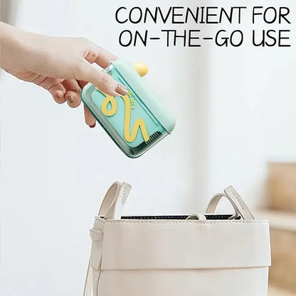 Travel Dental Floss Pick Dispenser Case — Auto Pop-Up, Portable & Refillable