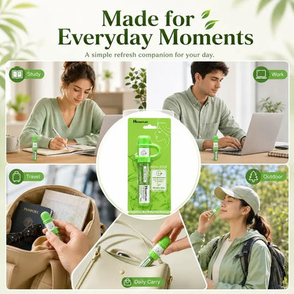 Essential Oil Aroma Stick, Portable Aroma Stick with Menthol & Plant Essential Oils, Pocket-Size Personal Care Accessory for Travel, Work, Study & Daily Use, 4 Scents
