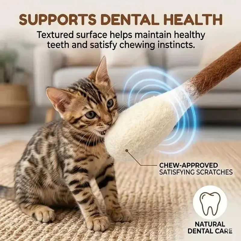 Summervibes 6 Pack Giant Q-tip Cat Toys – Soft Felt Cotton Swab Teething & Dental Chew Sticks for Kittens