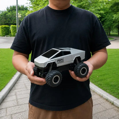 RC Cars 4WD Off-Road Truck - Metal Shell LED Headlights Monster RC Truck, All Terrain Hobby RC Car Toy for Kids & Adults