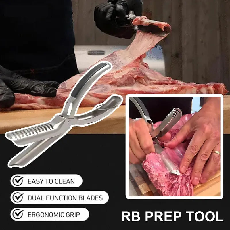 Stainless Steel BBQ Rib Membrane Remover Tool