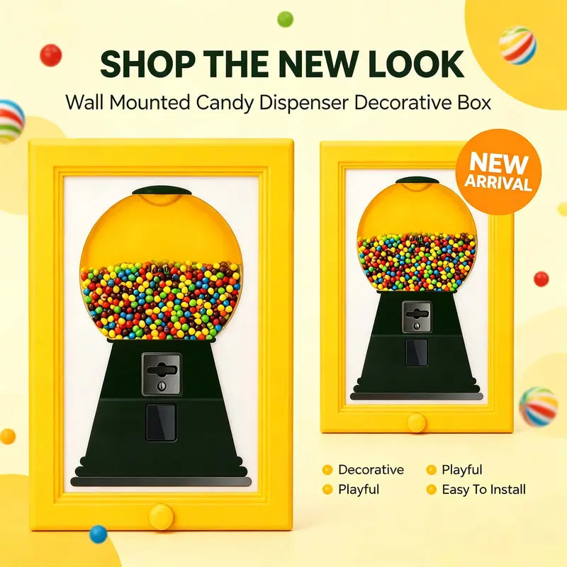 Pink Wall-Mount Candy Dispenser Photo Frame