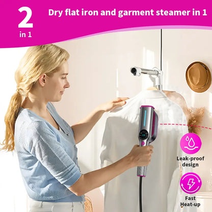 Dr.Flash Handheld Garment Steamer for Clothing, Portable Iron Steamer Combo, 7 Modes with LED Display, 90° Swivel Handle