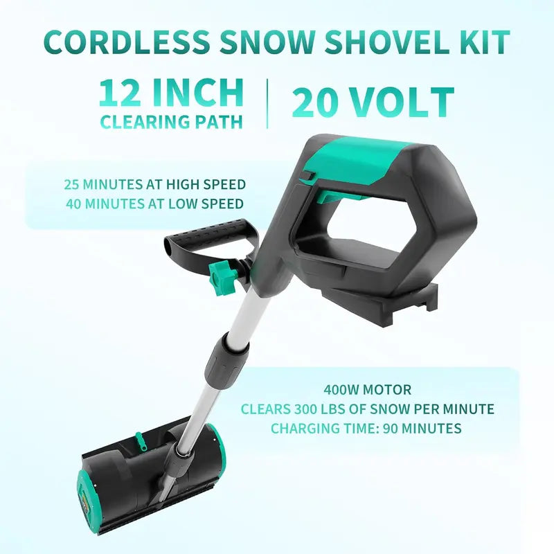 Cordless Electric Snow Shovel, 12-Inch Clearing Width