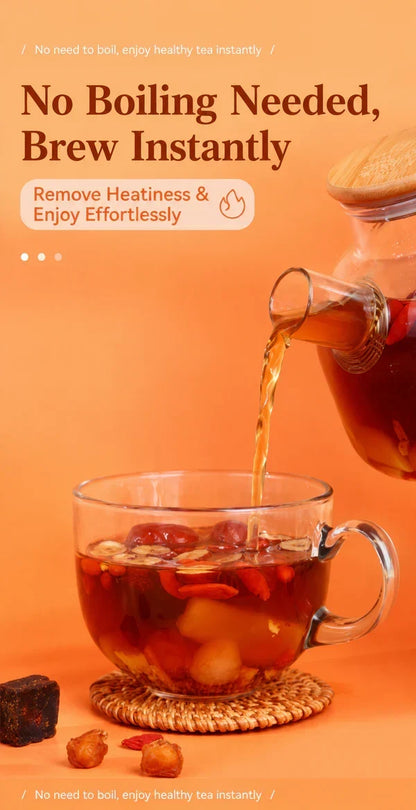 Juguangde Brown Sugar Ginger & Jujube Tea – Natural Healthy Delicious, No Boiling Needed, 5 Premium Ingredients| Caffeine-Free