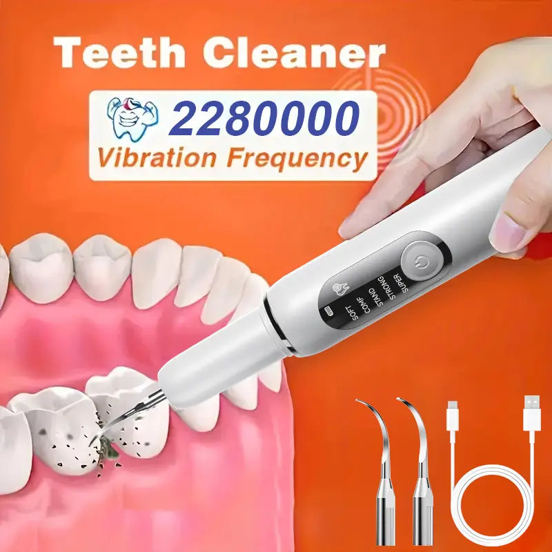 CURVY MOON Electric Oral Plaque Remover Teeth Cleaner Kit, 5 Modes