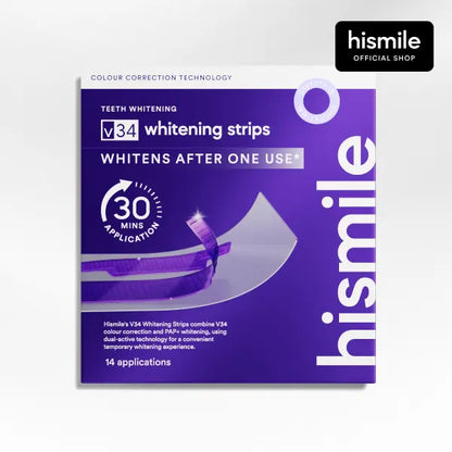 Hismile V34 Whitening Strips - Purple Teeth Whitening & Colour Correction