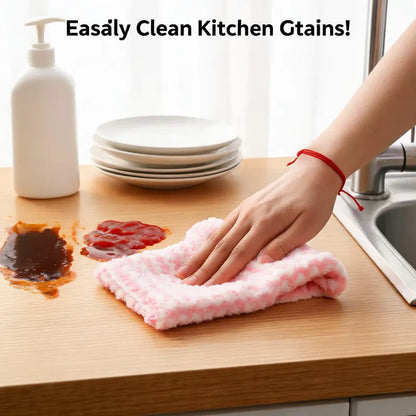 Microfiber Cleaning Cloths 10-Pack – Super Absorbent, Non-Scratch Kitchen Towels | 9.84" x 9.84"