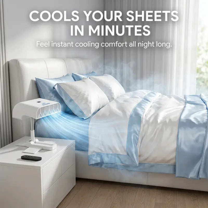 Cooling Bed Fan for Hot Sleepers with Remote & Timer
