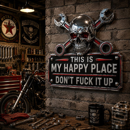 🔥Father’s Day 49% Off 💀"This Is My Happy Place" Garage Wall Sign