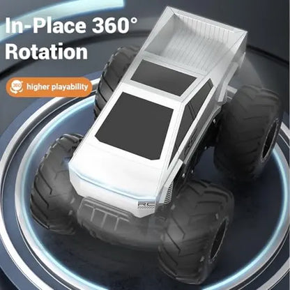 RC Cars 4WD Off-Road Truck - Metal Shell LED Headlights Monster RC Truck, All Terrain Hobby RC Car Toy for Kids & Adults