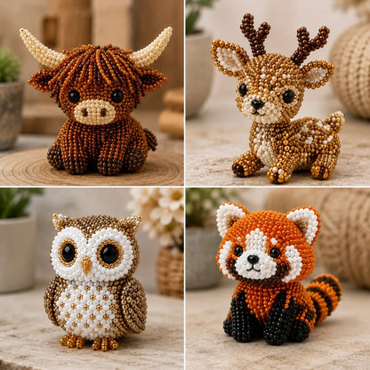 🧵✨ Tiny 3D Beaded Animal DIY Kit💖 A DIY Craft Kit So Cute You Won't Want To Stop Making Them