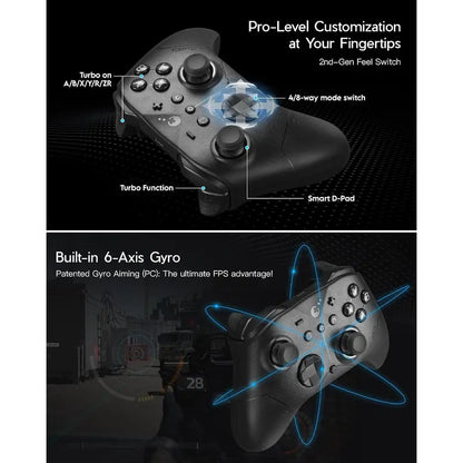 PRO Gaming Controller (Black) – 3.25ms Low Latency