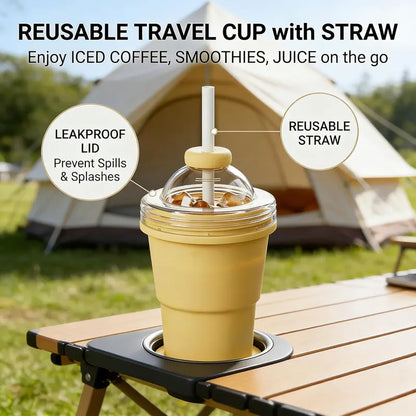 Dual-mode silicone cup with ice ball mold feature