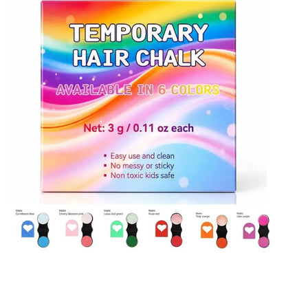 Bold Vibrants Temporary Hair Chalk Dye – Washable Color Makeup for Events, DIY Hair Styling