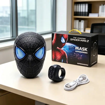 RC Controlled Wearable Spider-Man Cosplay Mask – Spandex & ABS, Multiple Versions, Halloween Collectible Gift for Guys