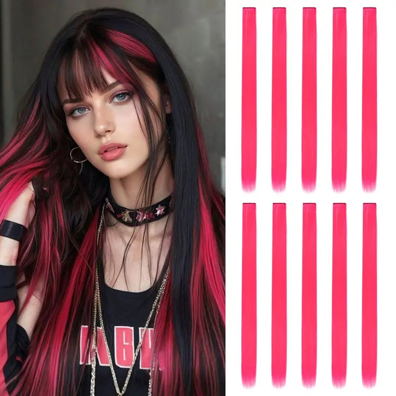 FXMONGYI Colored Hair Extensions