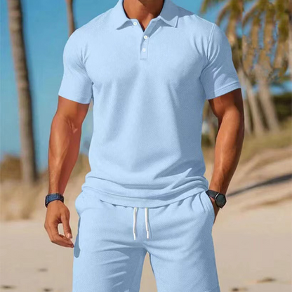🔥While Supplies Last 40% OFF!🎉 Men's Summer 2-Piece Polo & Shorts Set